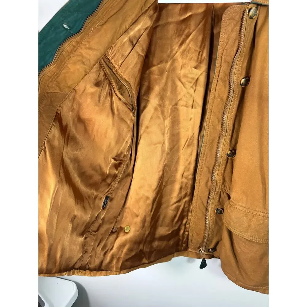 Vintage Marc by Andrew Marc Tan Brown Leather Jacket Size Small